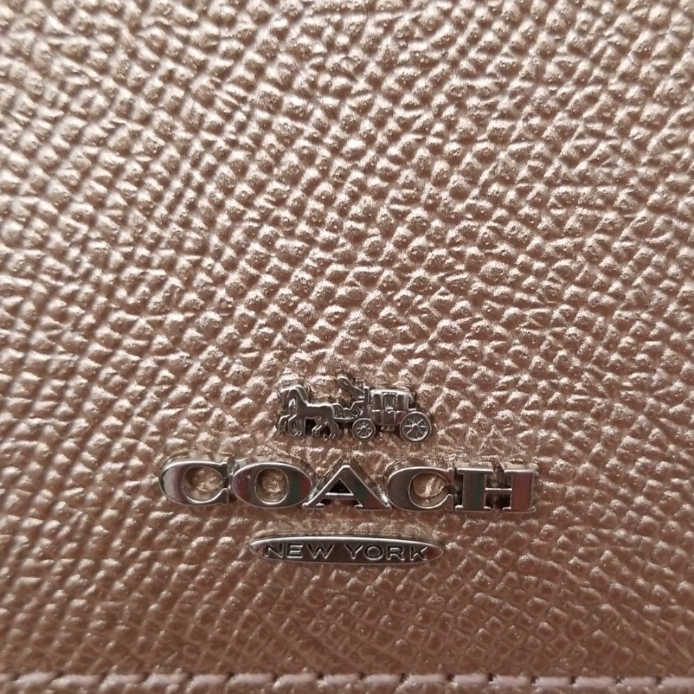 Coach Gold Colorblock Card Case - Picture 8 of 8